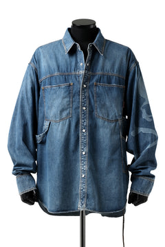 Load image into Gallery viewer, mastermind JAPAN WORK SHIRT / LIGHT OZ DENIM (INDIGO)