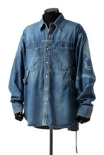 Load image into Gallery viewer, mastermind JAPAN WORK SHIRT / LIGHT OZ DENIM (INDIGO)