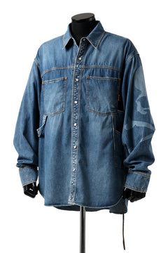 Load image into Gallery viewer, mastermind JAPAN WORK SHIRT / LIGHT OZ DENIM (INDIGO)