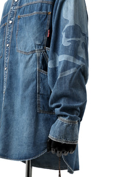 Load image into Gallery viewer, mastermind JAPAN WORK SHIRT / LIGHT OZ DENIM (INDIGO)