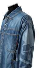 Load image into Gallery viewer, mastermind JAPAN WORK SHIRT / LIGHT OZ DENIM (INDIGO)