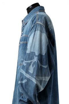 Load image into Gallery viewer, mastermind JAPAN WORK SHIRT / LIGHT OZ DENIM (INDIGO)