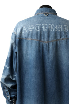 Load image into Gallery viewer, mastermind JAPAN WORK SHIRT / LIGHT OZ DENIM (INDIGO)