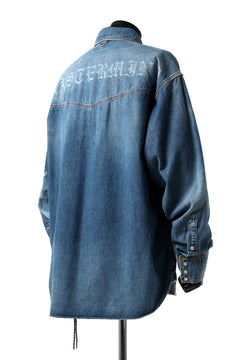 Load image into Gallery viewer, mastermind JAPAN WORK SHIRT / LIGHT OZ DENIM (INDIGO)