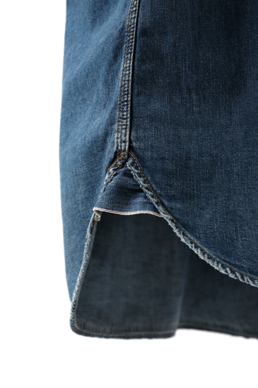 Load image into Gallery viewer, mastermind JAPAN WORK SHIRT / LIGHT OZ DENIM (INDIGO)