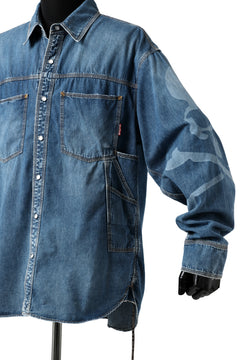 Load image into Gallery viewer, mastermind JAPAN WORK SHIRT / LIGHT OZ DENIM (INDIGO)