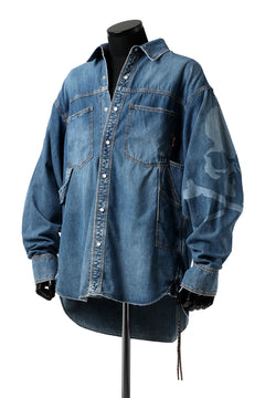 Load image into Gallery viewer, mastermind JAPAN WORK SHIRT / LIGHT OZ DENIM (INDIGO)