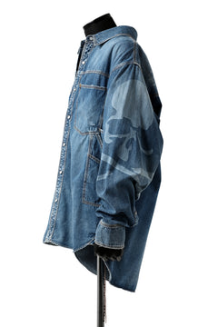 Load image into Gallery viewer, mastermind JAPAN WORK SHIRT / LIGHT OZ DENIM (INDIGO)