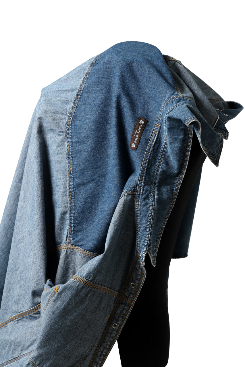 Load image into Gallery viewer, mastermind JAPAN WORK SHIRT / LIGHT OZ DENIM (INDIGO)
