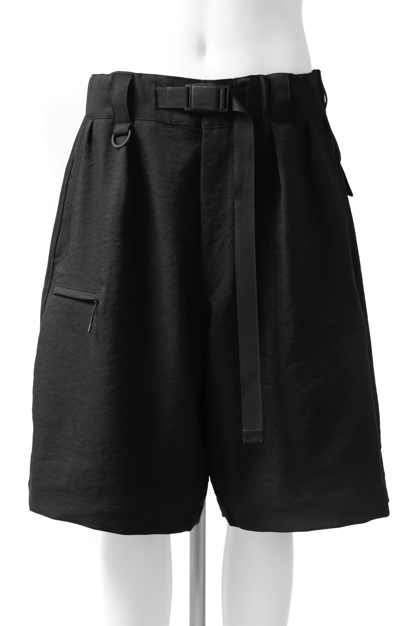 画像をギャラリービューアに読み込む, Y-3 Yohji Yamamoto CLASSIC TAILOR SHORT PANTS / POLY TWILL (BLACK)