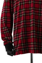 Load image into Gallery viewer, mastermind JAPAN TARTAN CHECK LS TOPS / JACQUARD VELOUR (RED)