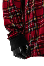 Load image into Gallery viewer, mastermind JAPAN TARTAN CHECK LS TOPS / JACQUARD VELOUR (RED)