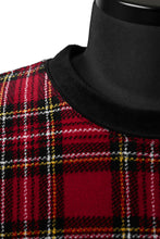 Load image into Gallery viewer, mastermind JAPAN TARTAN CHECK LS TOPS / JACQUARD VELOUR (RED)