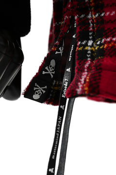 Load image into Gallery viewer, mastermind JAPAN TARTAN CHECK LS TOPS / JACQUARD VELOUR (RED)