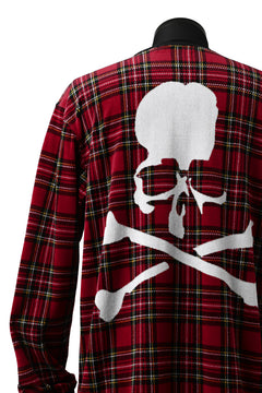 Load image into Gallery viewer, mastermind JAPAN TARTAN CHECK LS TOPS / JACQUARD VELOUR (RED)