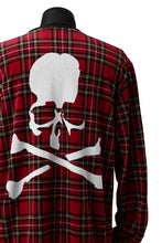 Load image into Gallery viewer, mastermind JAPAN TARTAN CHECK LS TOPS / JACQUARD VELOUR (RED)