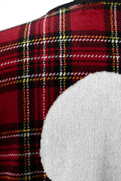 Load image into Gallery viewer, mastermind JAPAN TARTAN CHECK LS TOPS / JACQUARD VELOUR (RED)