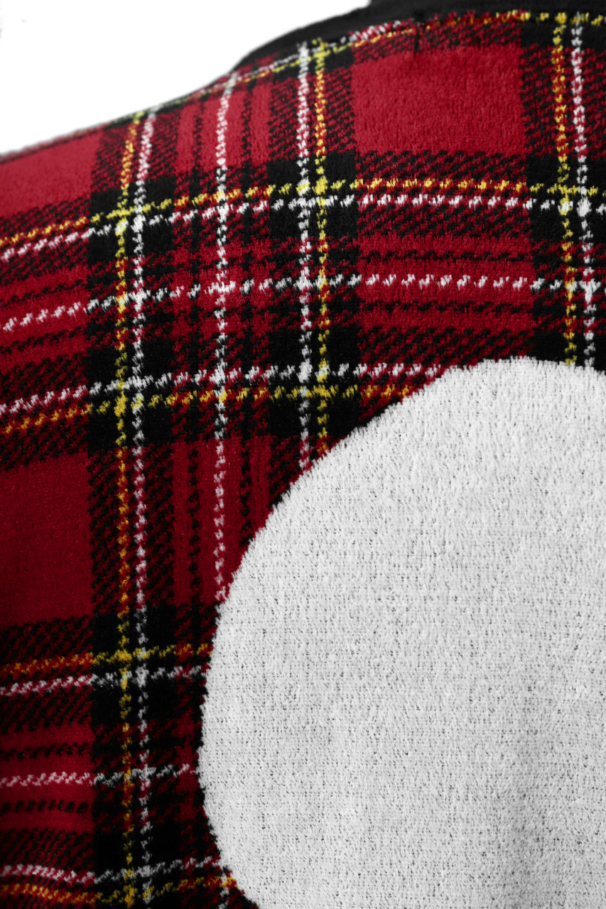 Load image into Gallery viewer, mastermind JAPAN TARTAN CHECK LS TOPS / JACQUARD VELOUR (RED)