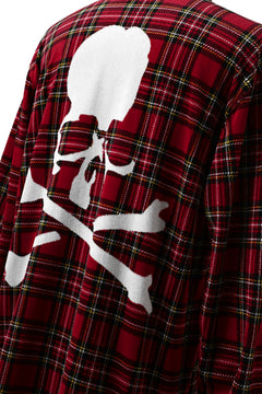 Load image into Gallery viewer, mastermind JAPAN TARTAN CHECK LS TOPS / JACQUARD VELOUR (RED)