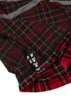 Load image into Gallery viewer, mastermind JAPAN TARTAN CHECK LS TOPS / JACQUARD VELOUR (RED)