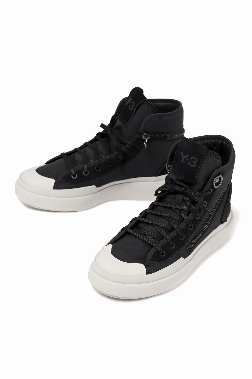 画像をギャラリービューアに読み込む, Y-3 Yohji Yamamoto AJATU COURT HIGH SNEAKERS (BLACK/BLACK/COREWHITE)