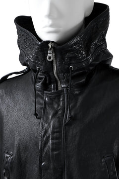 画像をギャラリービューアに読み込む, ISAMU KATAYAMA BACKLASH MODS COAT / GOAT LEATHER (GARMENT+SPRAY DYED / BLACK)