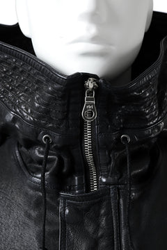 画像をギャラリービューアに読み込む, ISAMU KATAYAMA BACKLASH MODS COAT / GOAT LEATHER (GARMENT+SPRAY DYED / BLACK)