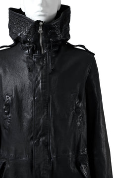 画像をギャラリービューアに読み込む, ISAMU KATAYAMA BACKLASH MODS COAT / GOAT LEATHER (GARMENT+SPRAY DYED / BLACK)