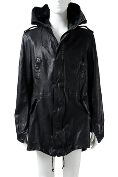 画像をギャラリービューアに読み込む, ISAMU KATAYAMA BACKLASH MODS COAT / GOAT LEATHER (GARMENT+SPRAY DYED / BLACK)
