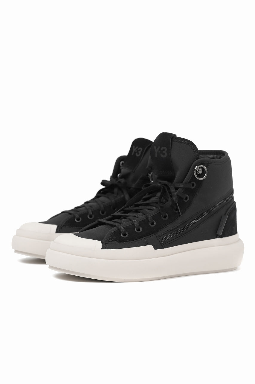 画像をギャラリービューアに読み込む, Y-3 Yohji Yamamoto AJATU COURT HIGH SNEAKERS (BLACK/BLACK/COREWHITE)