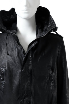 画像をギャラリービューアに読み込む, ISAMU KATAYAMA BACKLASH MODS COAT / GOAT LEATHER (GARMENT+SPRAY DYED / BLACK)