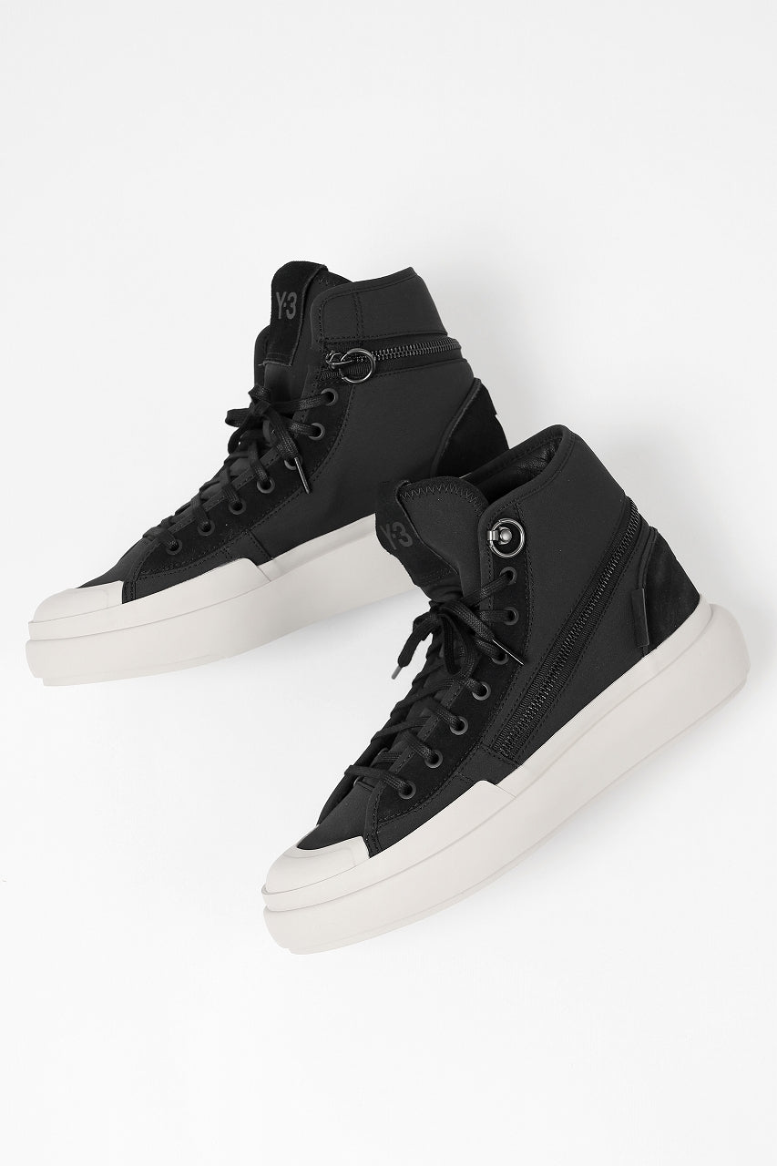 画像をギャラリービューアに読み込む, Y-3 Yohji Yamamoto AJATU COURT HIGH SNEAKERS (BLACK/BLACK/COREWHITE)