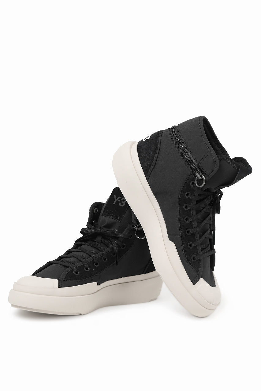 画像をギャラリービューアに読み込む, Y-3 Yohji Yamamoto AJATU COURT HIGH SNEAKERS (BLACK/BLACK/COREWHITE)