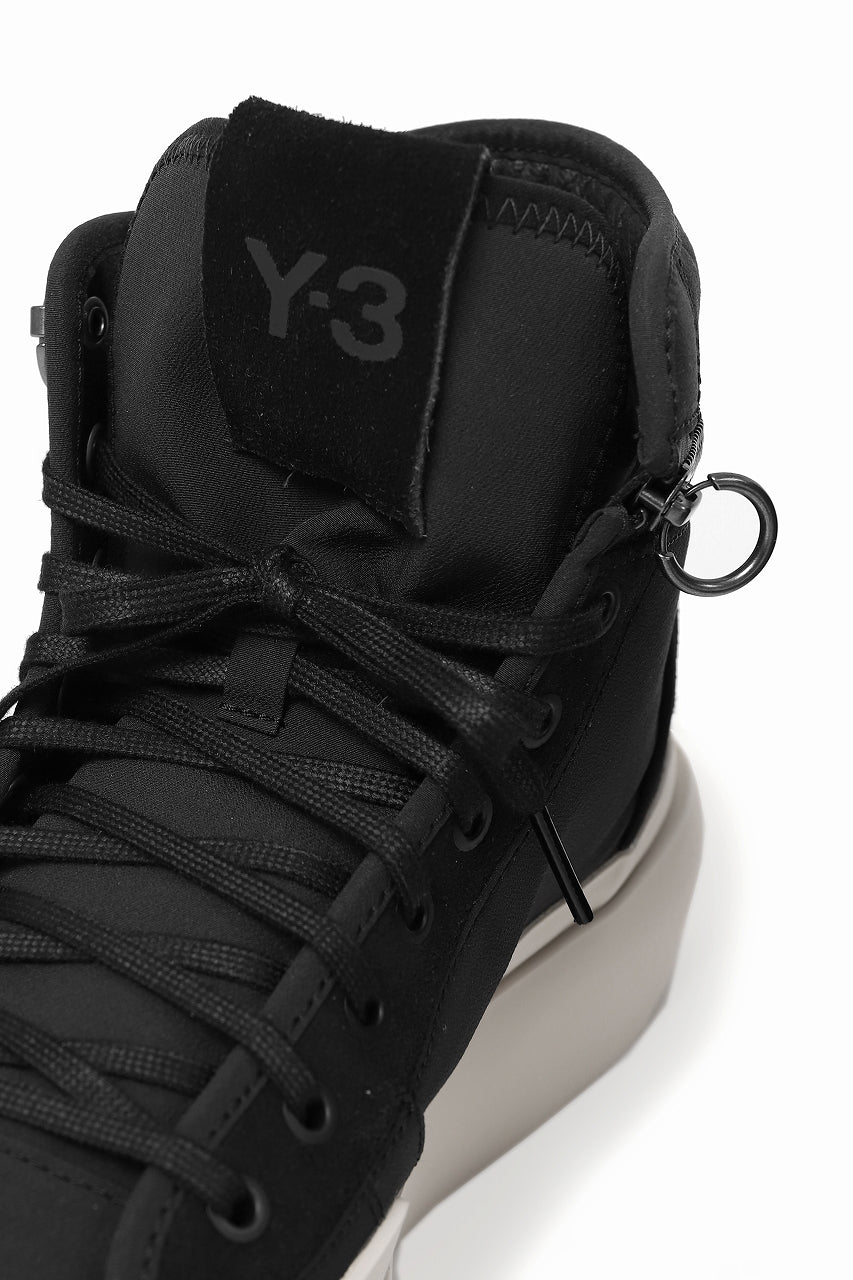 画像をギャラリービューアに読み込む, Y-3 Yohji Yamamoto AJATU COURT HIGH SNEAKERS (BLACK/BLACK/COREWHITE)