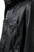Load image into Gallery viewer, ISAMU KATAYAMA BACKLASH MODS COAT / GOAT LEATHER (GARMENT + SPRAY DYED BLACK)