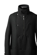 画像をギャラリービューアに読み込む, masnada HALF ZIP TRENCH COAT / TWEED LANA INTRECCIATA (BLACK)