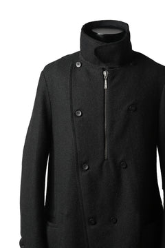 画像をギャラリービューアに読み込む, masnada HALF ZIP TRENCH COAT / TWEED LANA INTRECCIATA (BLACK)