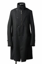 画像をギャラリービューアに読み込む, masnada HALF ZIP TRENCH COAT / TWEED LANA INTRECCIATA (BLACK)