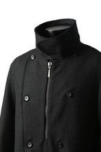 画像をギャラリービューアに読み込む, masnada HALF ZIP TRENCH COAT / TWEED LANA INTRECCIATA (BLACK)