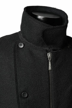 画像をギャラリービューアに読み込む, masnada HALF ZIP TRENCH COAT / TWEED LANA INTRECCIATA (BLACK)