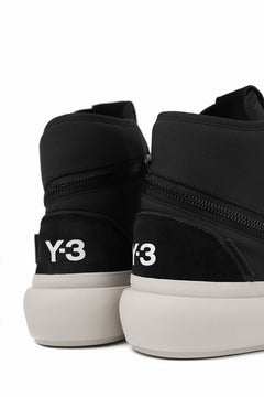 画像をギャラリービューアに読み込む, Y-3 Yohji Yamamoto AJATU COURT HIGH SNEAKERS (BLACK/BLACK/COREWHITE)