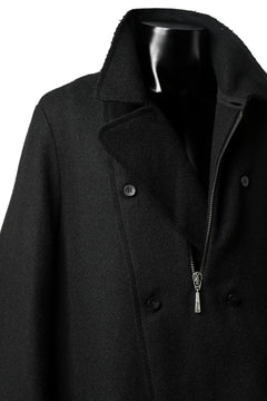 画像をギャラリービューアに読み込む, masnada HALF ZIP TRENCH COAT / TWEED LANA INTRECCIATA (BLACK)