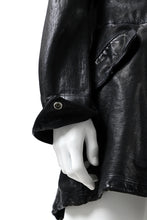Load image into Gallery viewer, ISAMU KATAYAMA BACKLASH MODS COAT / GOAT LEATHER (GARMENT + SPRAY DYED BLACK)