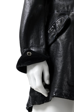 画像をギャラリービューアに読み込む, ISAMU KATAYAMA BACKLASH MODS COAT / GOAT LEATHER (GARMENT+SPRAY DYED / BLACK)