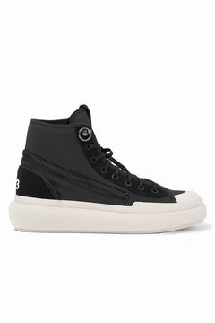 画像をギャラリービューアに読み込む, Y-3 Yohji Yamamoto AJATU COURT HIGH SNEAKERS (BLACK/BLACK/COREWHITE)