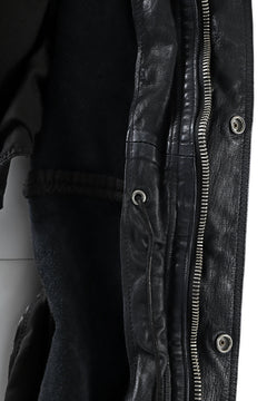 画像をギャラリービューアに読み込む, ISAMU KATAYAMA BACKLASH MODS COAT / GOAT LEATHER (GARMENT+SPRAY DYED / BLACK)