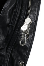 Load image into Gallery viewer, ISAMU KATAYAMA BACKLASH MODS COAT / GOAT LEATHER (GARMENT + SPRAY DYED BLACK)