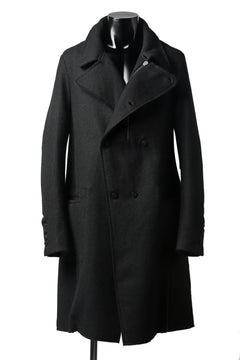 画像をギャラリービューアに読み込む, masnada HALF ZIP TRENCH COAT / TWEED LANA INTRECCIATA (BLACK)