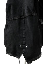 Load image into Gallery viewer, ISAMU KATAYAMA BACKLASH MODS COAT / GOAT LEATHER (GARMENT + SPRAY DYED BLACK)