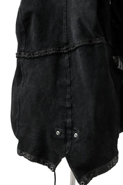 Load image into Gallery viewer, ISAMU KATAYAMA BACKLASH MODS COAT / GOAT LEATHER (GARMENT + SPRAY DYED BLACK)